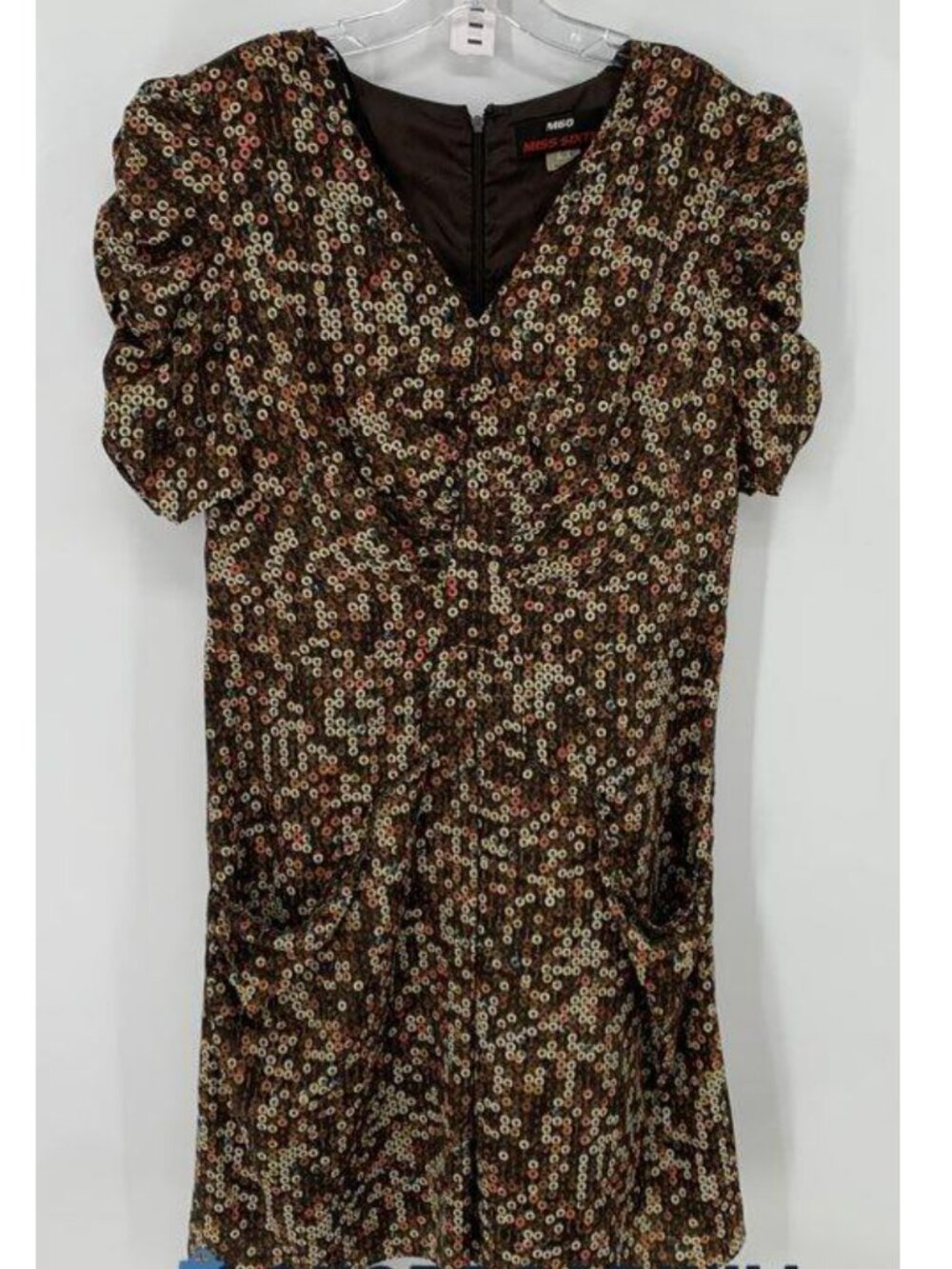 VTG Miss Sixty M60 Trompe-L'ลil Sequin Print Romper 12 | Y2K Archival Playsuit